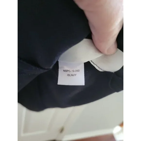 M.M. Lafleur Navy Blue Isabella Dress size Medium Collared V neck Career Office - Picture 7 of 8